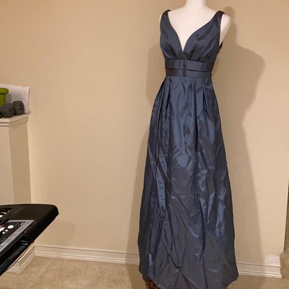 Blue Sleeveless Formal Gown by Vineyard Collection - Picture 2 of 6